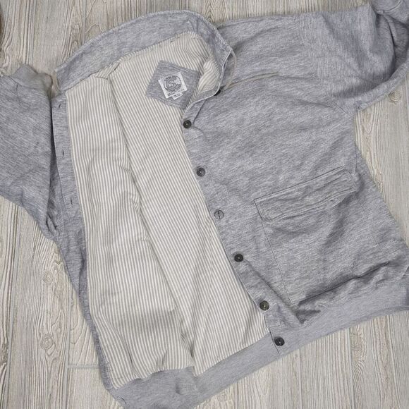 Vintage Be in the Current Seen Men’s One Size Oversized Grey Cardigan Sweater - Picture 8 of 8